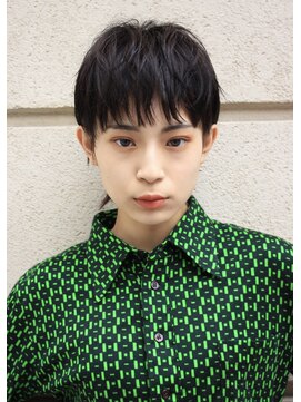 トライポッド(TRIPOD) 黒髪ベビーバングソフトカールショート 0301