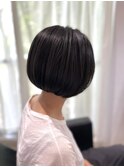 30代40代50代大人可愛い前下がりボブ黒髪くびれショート◎代官山