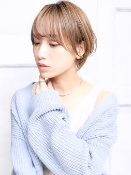 無垢(muku) 大人可愛い小顔ツヤ髪くびれショートショートボブ前髪ありA5