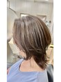 リンクス(LiNX) ウルフカット!ハイライトも入れ、華やかな白髪染めにしてます!