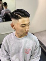 メリケンバーバーショップ トーキョー(MERICAN BARBERSHOP TYO)&nbsp;MEN'SHAIRツーブロック束感ショート波巻きハイライト51