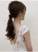wedding hair make * ローポニーテール