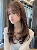 褒められる。憧れ韓国くびれヘア/顔まわりカットピンクカラー