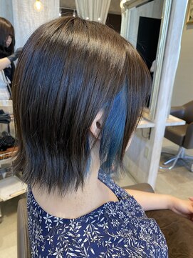 アイボリードット(ivory.) インナーカラー　ブルー