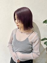 サロンドオクシー(Salon de OXY) ぱつんボブ×ツヤパープル