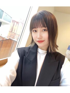 アリゲート ダイカンヤマ(Ari gate daikanyama) インナーカラー大人可愛い30代40代甲斐ジュンヤ