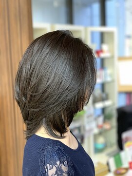 クオリス 上板橋店(QUALIS) ブリーチなし秋色カラーオリーブカラーミディアムレイヤー