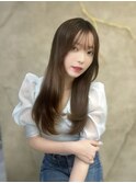 ワイドバングイメチェン美髪外ハネボブ+レイヤーカット韓国/池袋
