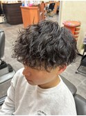 刈り上げマッシュ×波巻きパーマ
