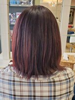 ヘアークリアー 春日部&nbsp;おしゃれな大人のレッドカラー オレンジレッド ブリーチなし