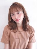 Say.ミディアムレイヤーダークブラウンイメチェン前髪３０代青山
