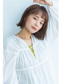 朝楽 小顔見え 40代人気 大人可愛い 切りっぱなしボブ