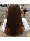 インナーカラー　ボルドーピンク