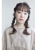 表参道駅/青山 大人ツイン編み込みアレンジ 辻幸奈