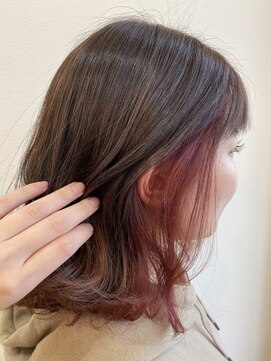 インナーカラーピンクベージュ L ロルド シェリ Rold Cheri のヘアカタログ ホットペッパービューティー