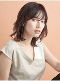 暗髪をいかす大人ナチュラルミディ