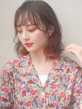 レジュアル(RESSUAL) 大人可愛い20代30代40代インナーカラー小顔ウルフレイヤーボブ