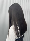 学生カット縮毛矯正サラサラストレートヘア