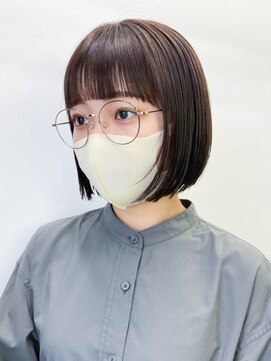 アルバム 渋谷パルコ(ALBUM) アッシュボブ_チェリーブラウンフェミニンロング_ba357173