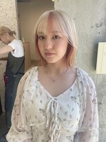 ラニヘアサロン(lani hair salon)&nbsp;ブロンド×インナー＆ポイントコーラルオレンジ