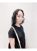【松戸 藤原】黒髪ウェーブミディアム