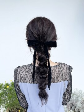 ネバーランド 平成店(NEVER LAND) ヘアアレンジ/編みおろし/ゆるふわ／ロング