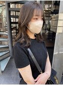 【松本咲花】ブリーチなし夏カラーオリーブグレージュ韓国ヘア