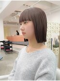 切りっぱなしボブ×透明感カラーN-23