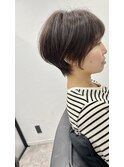 ショート ボブ 髪質改善 白髪ぼかし 縮毛矯正