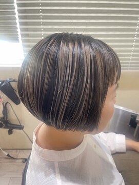 ヒラソル(girasol) アンブレラカラーショート／スモーキーグレーカラー／水素カラー