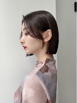 ルル 表参道(lulu.) 黒髪/ボブウルフ/ネビージュ/小顔/ワンレン