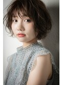 くせ毛風ひし形抜け感小顔ショートマッシュパーマu志木20代30代