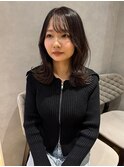 透明感グレージュ/ミディアム