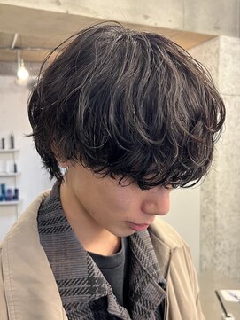 バイフィフス 原宿/表参道(by fifth) メンズナチュラルマッシュシャドウパーマ無造作センターパート