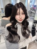 中韓ミックスくびれヘア♪ダークブラウン