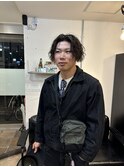 長めセンター分け