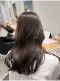 ブリーチなしアッシュカラー
