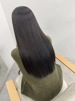 キキ(kiki) ブルーブラックロングストレート_ショコラアッシュ_kiki0102