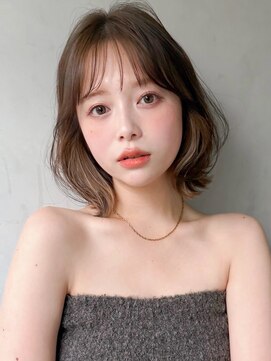 リヤン 表参道(lyann) こなれヘア斜めバンググランマッシュセミディ艶感#540f0901