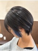 30代40代◎大人インナーカラー×白髪ぼかしショート