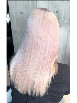 ピリオド 松阪(Period.) セミロングヘアーホワイトピンク髪質改善 松阪美容室