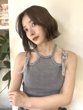 イヴォーク トーキョー(EVOKE TOKYO) かきあげ前髪カーテンバングレイヤーカットボブレイヤー20代
