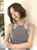 かきあげ前髪カーテンバングレイヤーカットボブレイヤー20代