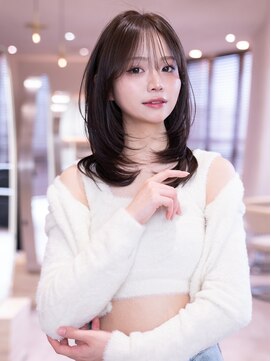 エースハバナ 渋谷(1 HAVANA) レイヤーカット×ウォームブラウン/イメチェンヘアスタイル