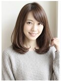 30代40代大人可愛いセミロング ワンカール