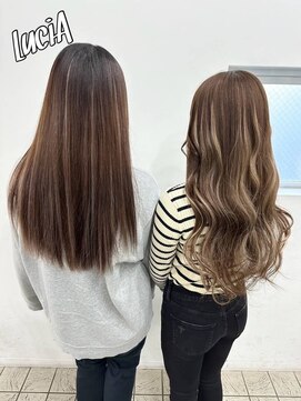 ルシア 京都河原町 烏丸(LuciA) 【レミー100%/54cm】シールエクステ×カラー×トリートメント