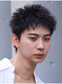 大分スパイキーパーマメンズカットスパイキーショート刈り上げ