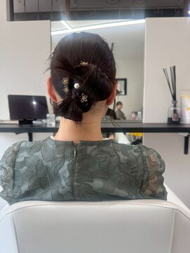 ヘアガーデン ティアラ(Hair Garden TIARA) 編み込みアップスタイルブライダルヘア成人式ヘアセット
