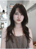 ロングレイヤーレイヤーカットハッシュカット韓国風