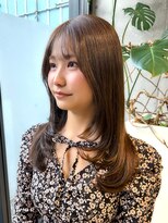 ラブクロムトーキョー オモテサンドウ(LOVECHROME OMOTESANDO)&nbsp;大人かわいいミルクブラウンカラーのレイヤーカット